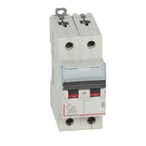 Wyłącznik nadprądowy S 302 2P C 20A 6000A serii DX3 | 407801 Legrand Wyłącznik nadprądowy S 302 2P C 20A 6000A serii DX3 | 407801 Legrand