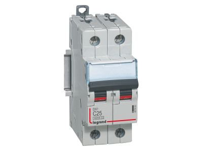Wyłącznik nadprądowy S 302 2P C 25A 6000A serii DX3 | 407802 Legrand