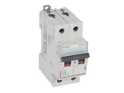 Wyłącznik nadprądowy S 302 2P C 4A 6000A serii DX3 | 407795 Legrand