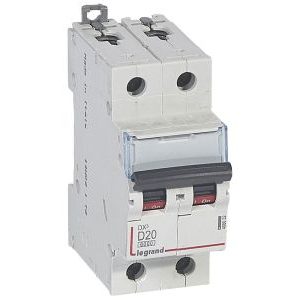Wyłącznik nadprądowy S 302 2P D 20A 6000A serii DX3 | 408032 Legrand Wyłącznik nadprądowy S 302 2P D 20A 6000A serii DX3 | 408032 Legrand