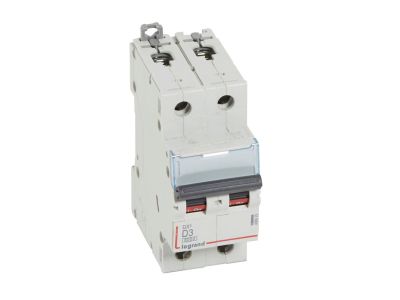 Wyłącznik nadprądowy S 302 2P D 3A 6000A serii DX3 | 408025 Legrand
