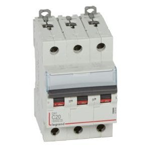 Wyłącznik nadprądowy S 303 DX3 6KA 3P C20 | 407860 Legrand Wyłącznik nadprądowy S 303 DX3 6KA 3P C20 | 407860 Legrand