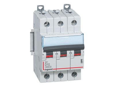 Wyłącznik nadprądowy S 303 3P D 10A 6000A serii DX3 | 408087 Legrand
