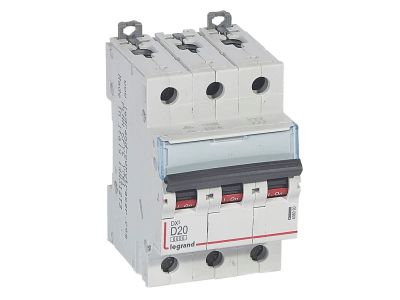 Wyłącznik nadprądowy S 303 3P D 20A 6000A serii DX3 | 408090 Legrand