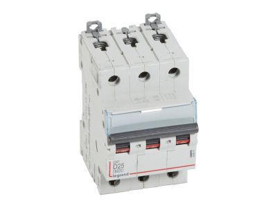 Wyłącznik nadprądowy S 303 3P D 25A 6000A serii DX3 | 408091 Legrand