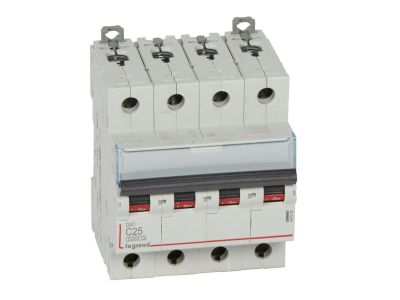 Wyłącznik nadprądowy S304 4P C 25A 6kA serii DX3 | 407930 Legrand