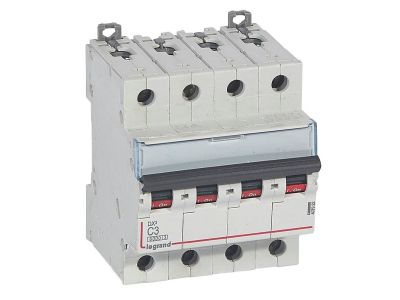 Wyłącznik nadprądowy S 304 4P C 3A 6000A serii DX3 | 407922 Legrand