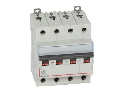 Wyłącznik nadprądowy S 304 4P C 50A 6000A serii DX3 | 407933 Legrand