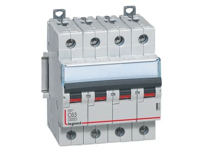 Wyłącznik nadprądowy S304 4P C 63A 6kA serii DX3 | 407934 Legrand