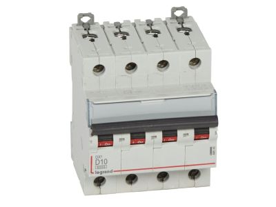 Wyłącznik nadprądowy S 304 4P D 10A 6000A serii DX3 | 408145 Legrand