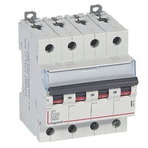 Wyłącznik nadprądowy S 304 4P D 20A 6000A serii DX3 | 408148 Legrand Wyłącznik nadprądowy S 304 4P D 20A 6000A serii DX3 | 408148 Legrand