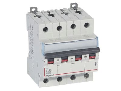 Wyłącznik nadprądowy S 304 4P D 20A 6000A serii DX3 | 408148 Legrand