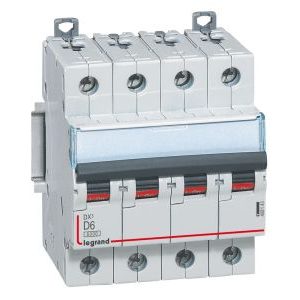 Wyłącznik nadprądowy S 304 4P D 6A 6000A serii DX3 | 408143 Legrand Wyłącznik nadprądowy S 304 4P D 6A 6000A serii DX3 | 408143 Legrand