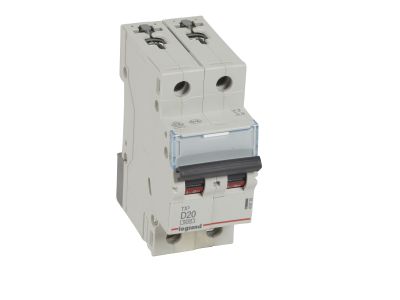 Wyłącznik nadprądowy S 302 2P D 20A 6000A serii TX3 | 403739 Legrand