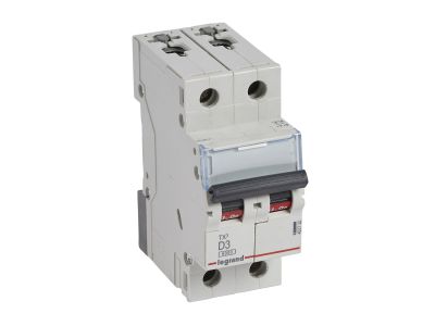 Wyłącznik nadprądowy S 302 2P D 3A 6000A serii TX3 | 403732 Legrand