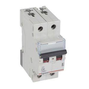 Wyłącznik nadprądowy S302 2P D 6A 6kA serii TX3 | 403734 Legrand Wyłącznik nadprądowy S302 2P D 6A 6kA serii TX3 | 403734 Legrand