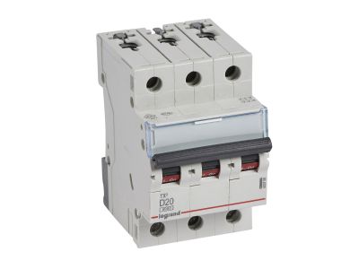 Wyłącznik nadprądowy S303 3P D 20A 6kA serii TX3 | 403756 Legrand