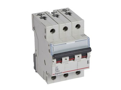 Wyłącznik nadprądowy S303 3P D 6A 6kA serii TX3 | 403751 Legrand