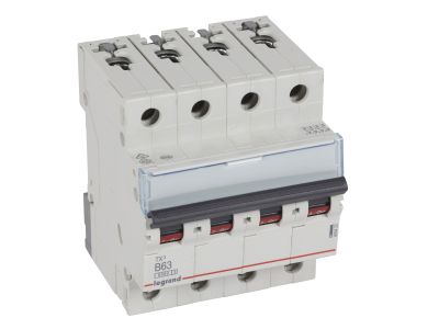 Wyłącznik nadprądowy S304 4P B 63A 6kA serii TX3 | 403423 Legrand