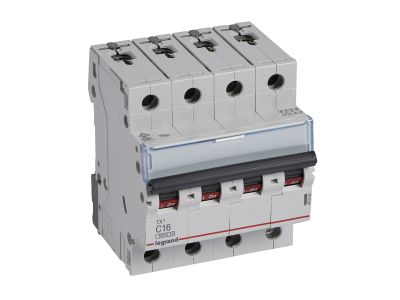 Wyłącznik nadprądowy S304 4P C 16A 6kA serii TX3 | 403562 Legrand
