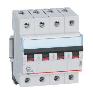 Wyłącznik nadprądowy S304 4P C 20A 6kA serii TX3 | 403563 Legrand Wyłącznik nadprądowy S304 4P C 20A 6kA serii TX3 | 403563 Legrand