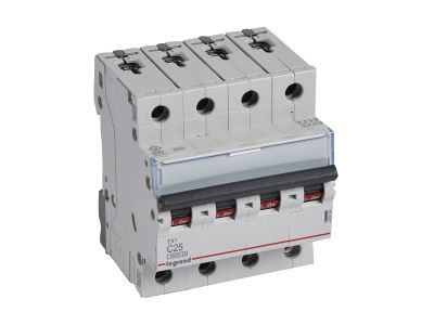 Wyłącznik nadprądowy S304 4P C 25A 6kA serii TX3 | 403564 Legrand