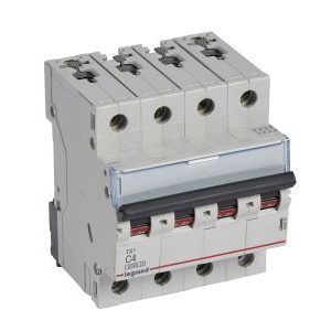 Wyłącznik nadprądowy S304 4P C 4A 6kA serii TX3 | 403557 Legrand Wyłącznik nadprądowy S304 4P C 4A 6kA serii TX3 | 403557 Legrand