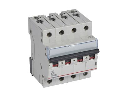 Wyłącznik nadprądowy S304 4P C 4A 6kA serii TX3 | 403557 Legrand