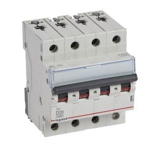 Wyłącznik nadprądowy S 304 4P D 20A 6000A serii TX3 | 403773 Legrand Wyłącznik nadprądowy S 304 4P D 20A 6000A serii TX3 | 403773 Legrand