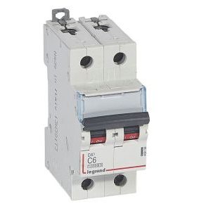 Wyłącznik nadprądowy S 312 2P C 6A 10000A serii DX3 | 409199 Legrand Wyłącznik nadprądowy S 312 2P C 6A 10000A serii DX3 | 409199 Legrand