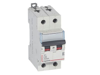 Wyłącznik nadprądowy S 312 2P C 6A 10000A serii DX3 | 409199 Legrand