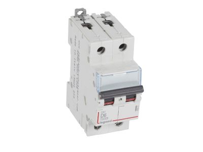 Wyłącznik nadprądowy S 312 2P D 6A 10000A serii DX3 | 409447 Legrand