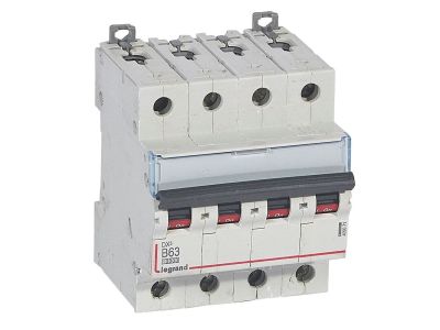 Wyłącznik nadprądowy S 314 4P B 63A 10000A serii DX3 | 409071 Legrand