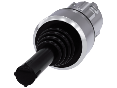 Wyłącznik współrzędnościowy, 22 mm, okrągły, metal, błyszczący, czarny, poziomy, | 3SU1050-7AC88-0AA0