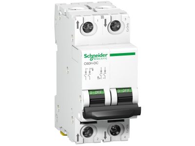 Wyłącznik nadprądowy C 60H-DC 10KA C6 DC 2P, Acti 9 | A9N61526 Schneider Electric