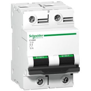 Wyłącznik nadprądowy C 120H 15KA D100 2P Acti 9 | A9N18502 Schneider Electric Wyłącznik nadprądowy C 120H 15KA D100 2P Acti 9 | A9N18502 Schneider Electric