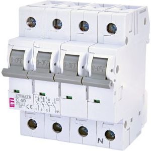 Wyłącznik nadprądowy ETIMAT 6 3p+N C40 | 002146520 Eti Wyłącznik nadprądowy ETIMAT 6 3p+N C40 | 002146520 Eti