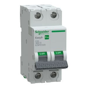 Wyłącznik nadprądowy 2P C 20A 6kA, Easy9 Pro EZ9F-C20-2 | EZ9F57220 Schneider Electric Wyłącznik nadprądowy 2P C 20A 6kA, Easy9 Pro EZ9F-C20-2 | EZ9F57220 Schneider Electric