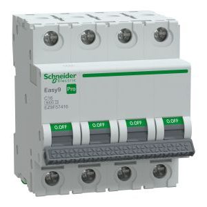 Wyłącznik nadprądowy 4P C 16A 6kA, Easy9 Pro EZ9F-C16-4 | EZ9F57416 Schneider Electric Wyłącznik nadprądowy 4P C 16A 6kA, Easy9 Pro EZ9F-C16-4 | EZ9F57416 Schneider Electric