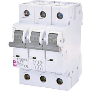 Wyłącznik nadprądowy 3P C 16A 6kA AC ETIMAT 6 | 002145516 Eti Wyłącznik nadprądowy 3P C 16A 6kA AC ETIMAT 6 | 002145516 Eti