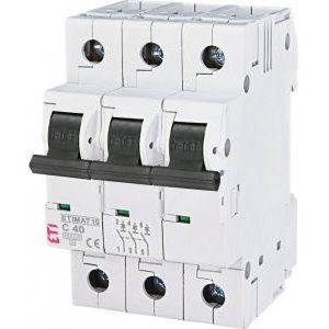 Wyłącznik nadprądowy 3P C 40A 10kA AC ETIMAT10 | 002135720 Eti Wyłącznik nadprądowy 3P C 40A 10kA AC ETIMAT10 | 002135720 Eti