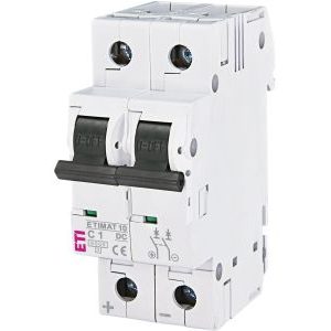Wyłącznik nadprądowy 2P C 1A 6kA DC ETIMAT10 | 002138704 Eti Wyłącznik nadprądowy 2P C 1A 6kA DC ETIMAT10 | 002138704 Eti