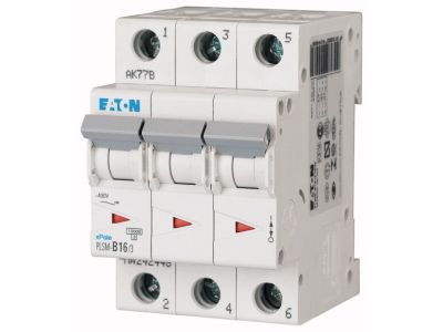 Wyłącznik nadprądowy 3P C 16A 10kA AC, PLSM-C16/3-MW | 242474 Eaton