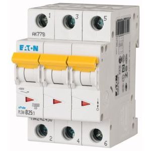 Wyłącznik nadprądowy 3-bieg. PLSM 10kA 25A C, PLSM-C25/3-MW | 242476 Eaton Wyłącznik nadprądowy 3-bieg. PLSM 10kA 25A C, PLSM-C25/3-MW | 242476 Eaton