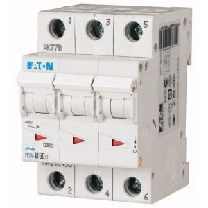 Wyłącznik nadprądowy 3-bieg. PLSM 10kA 50A C, PLSM-C50/3-MW | 242479 Eaton Wyłącznik nadprądowy 3-bieg. PLSM 10kA 50A C, PLSM-C50/3-MW | 242479 Eaton