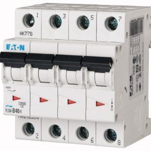 Wyłącznik nadprądowy 4-bieg. PLSM 10kA 40A C PLSM-C40/4-MW | 242616 Eaton Wyłącznik nadprądowy 4-bieg. PLSM 10kA 40A C PLSM-C40/4-MW | 242616 Eaton