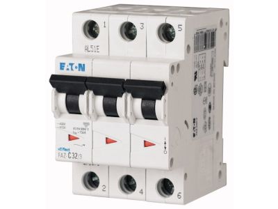Wyłącznik nadprądowy 3P B 6A 15kA AC, FAZ-B6/3 | 278841 Eaton