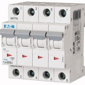 Wyłącznik nadprądowy 4-bieg. PLSM 10kA 16A C PLSM-C16/4-MW | 242612 Eaton Wyłącznik nadprądowy 4-bieg. PLSM 10kA 16A C PLSM-C16/4-MW | 242612 Eaton
