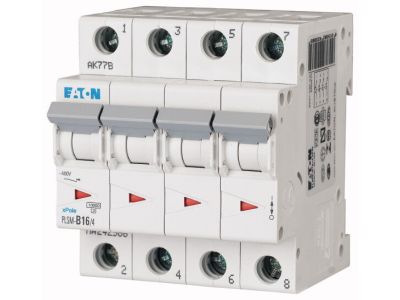 Wyłącznik nadprądowy 4-bieg. PLSM 10kA 16A C PLSM-C16/4-MW | 242612 Eaton