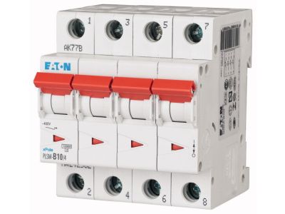 Wyłącznik nadprądowy 4-bieg. PLSM 10kA 10A B PLSM-B10/4-MW | 242582 Eaton